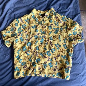 Floral collared blouse